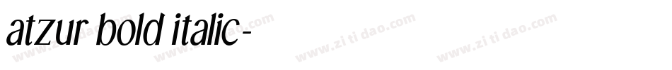 atzur bold italic字体转换